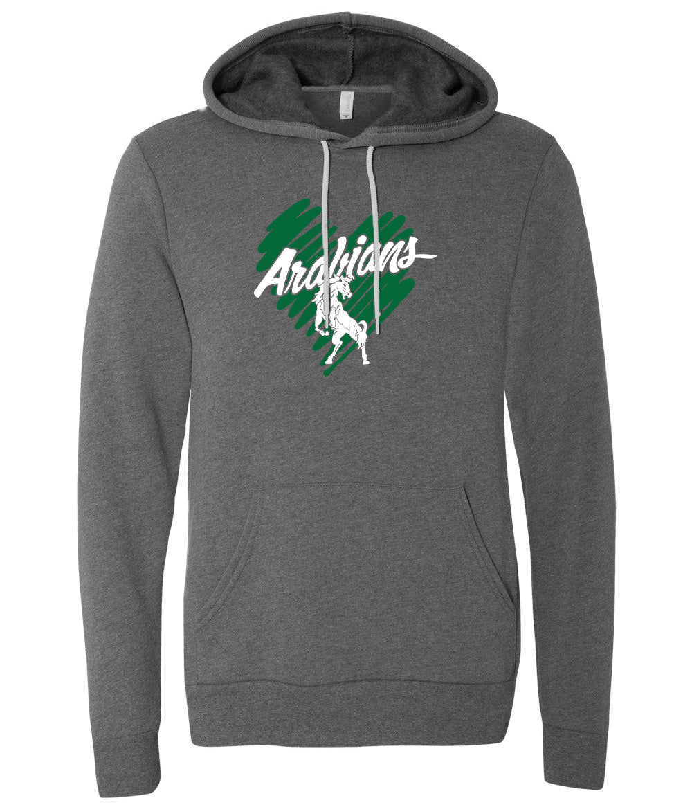 Arabians Heart Fleece Hoodie