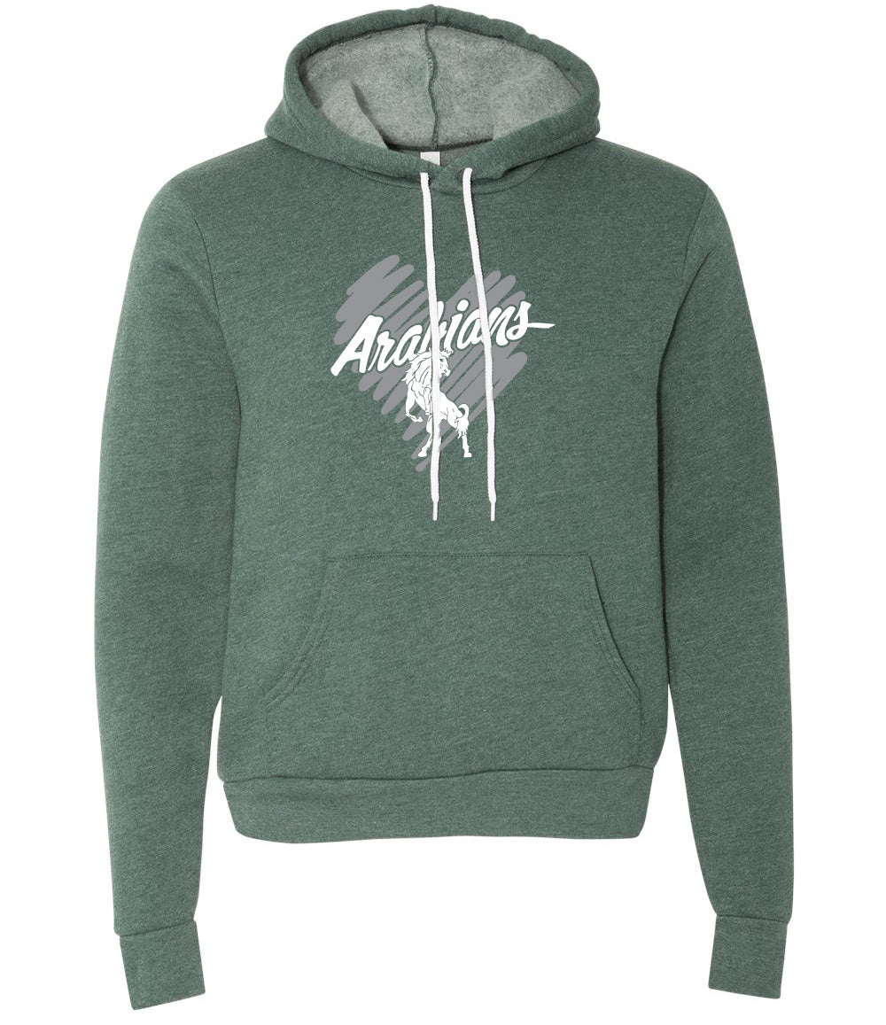 Arabians Heart Fleece Hoodie