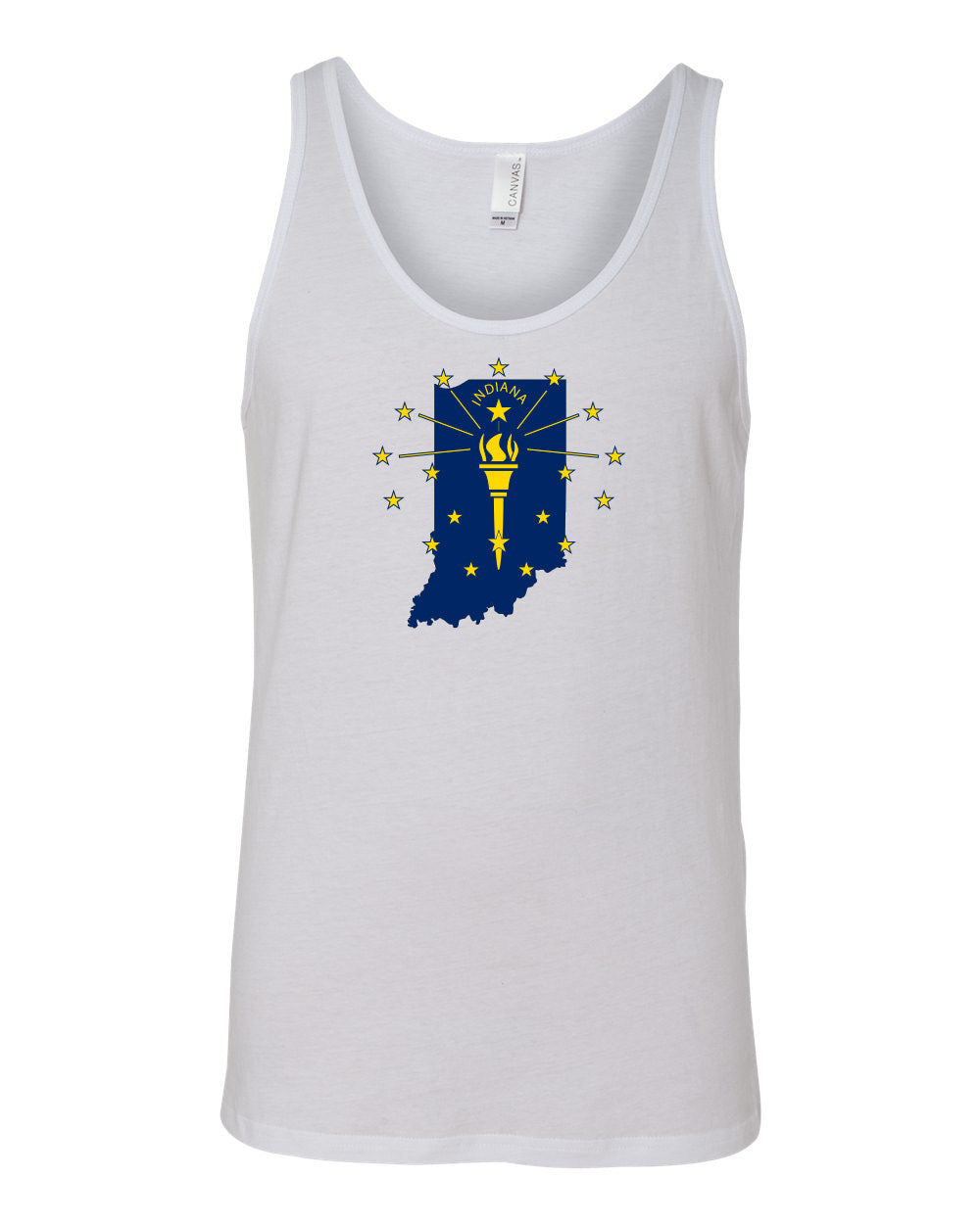 Indiana State Flag White Heather Unisex Jersey Tank Top
