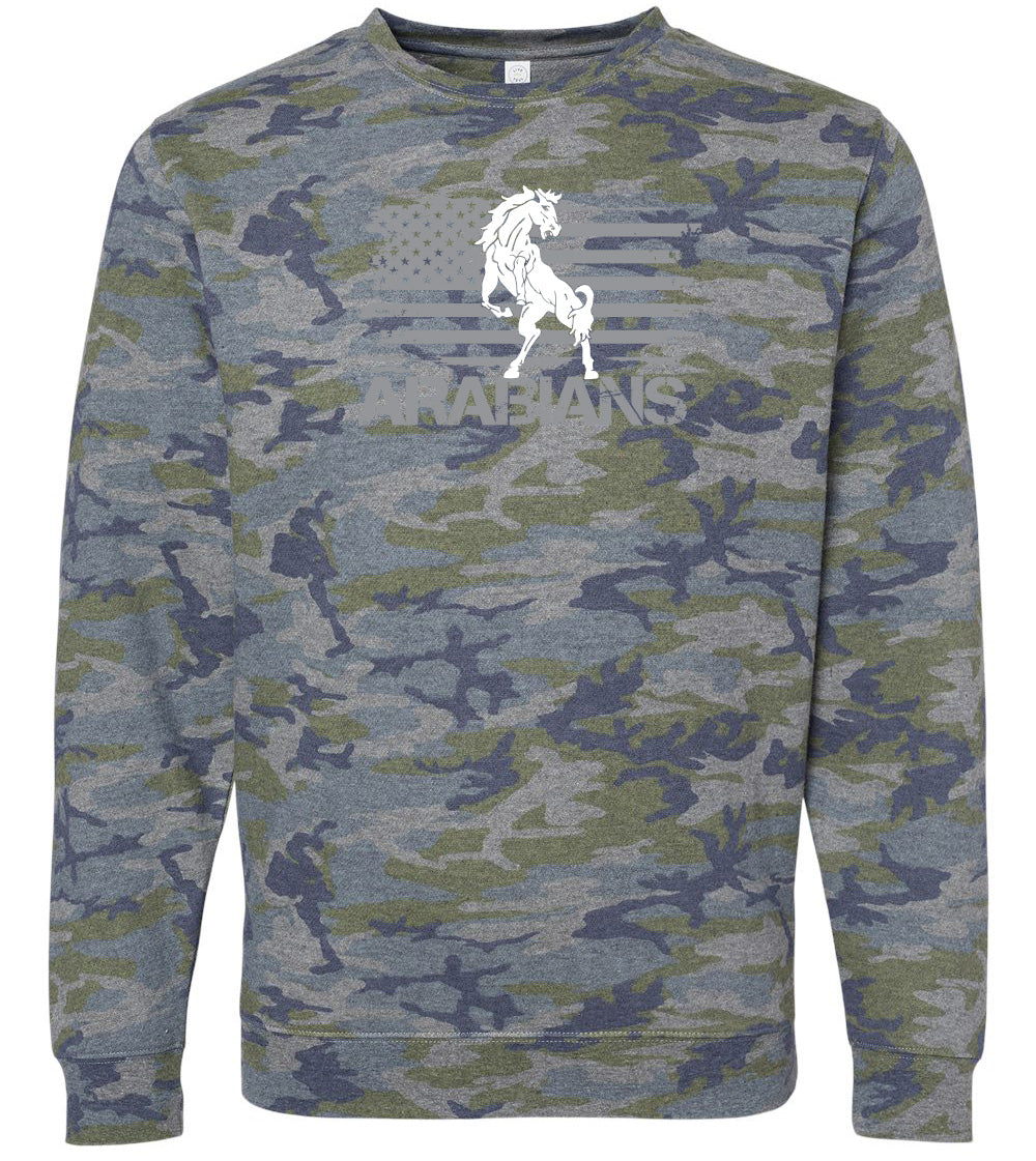 Arabians Flag Vintage Camo Crewneck Sweatshirt