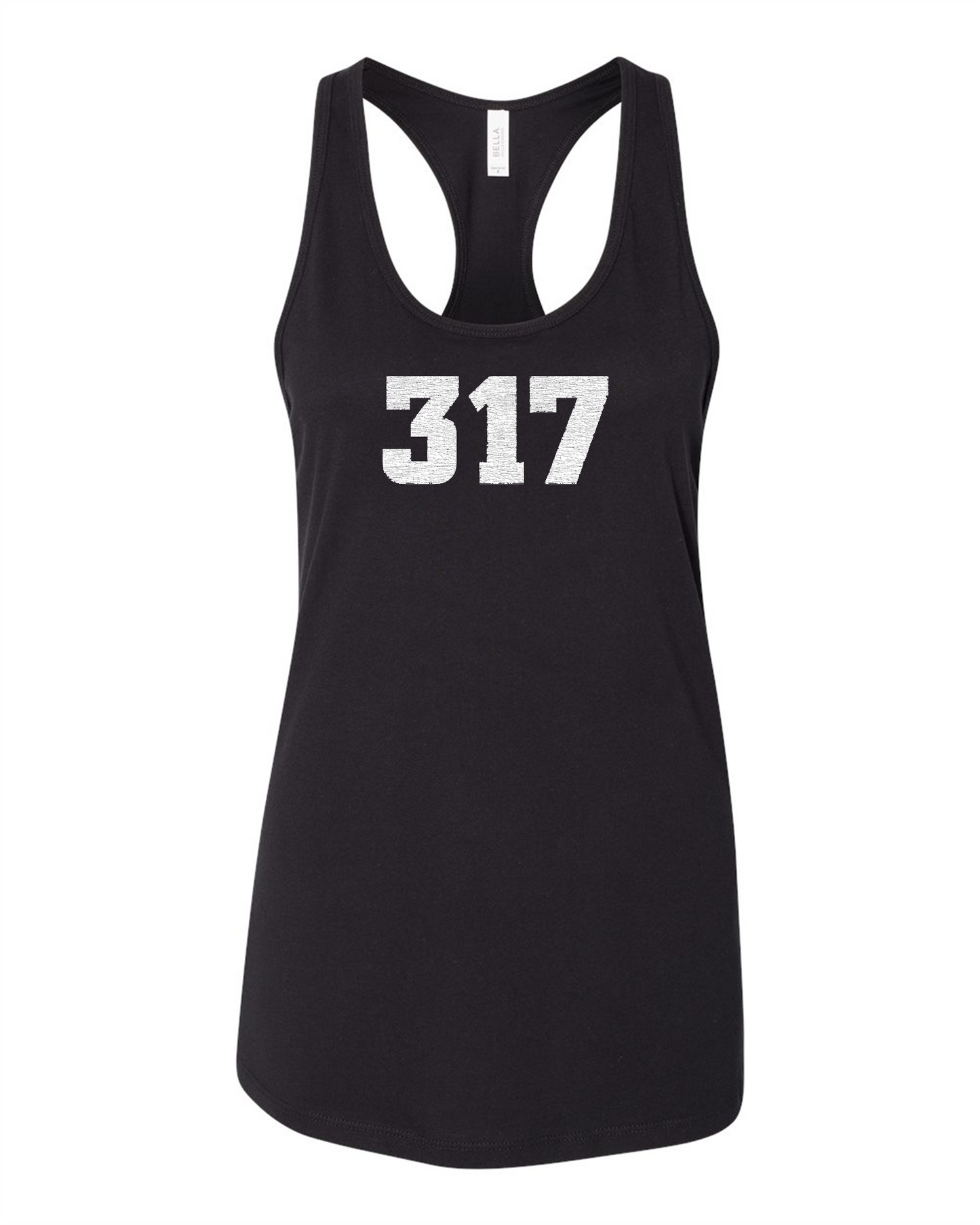 317 Black Women's Jersey Racerback Tank