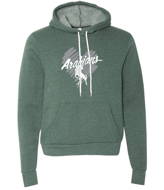 Arabians Heart Fleece Hoodie