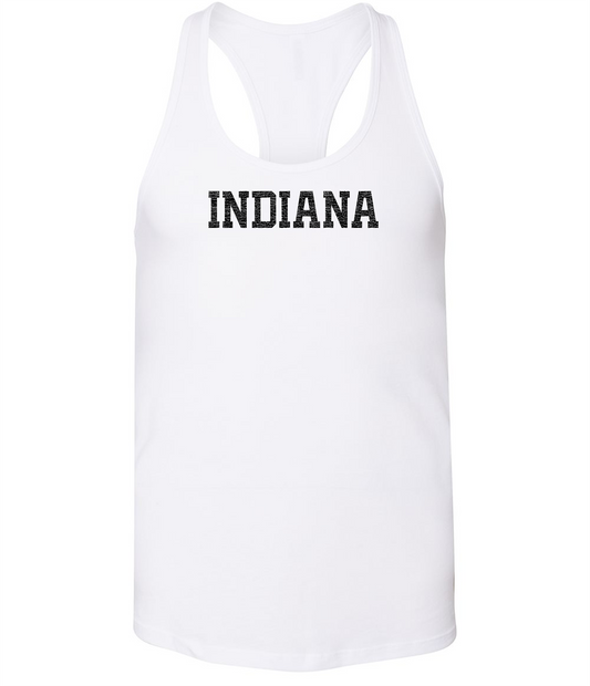 Indiana White Women's Jersey Racerback Tank