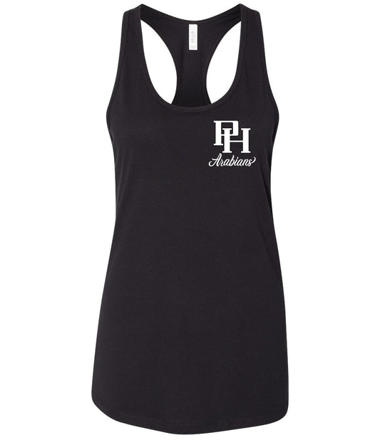 PH Arabians Black Women's Jersey Racerback Tank