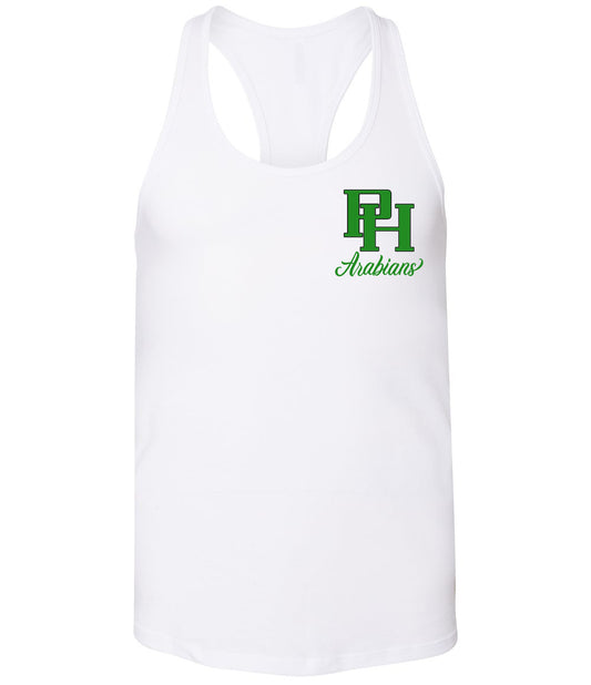 PH Arabians White Women's Jersey Racerback Tank